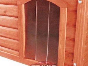 Trixie Kunststofftür f. NATURA Flachdach-Hundehütte - L