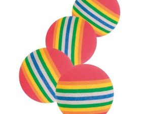 Trixie 4 Rainbow-Bälle - 3,5 cm