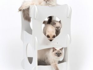 Vesper Katzenhaus Condo - Weiß