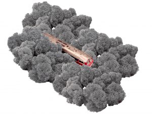 Muwse Islandmoos Titangrau 100 g Maßstab Spur H0 Modellbau